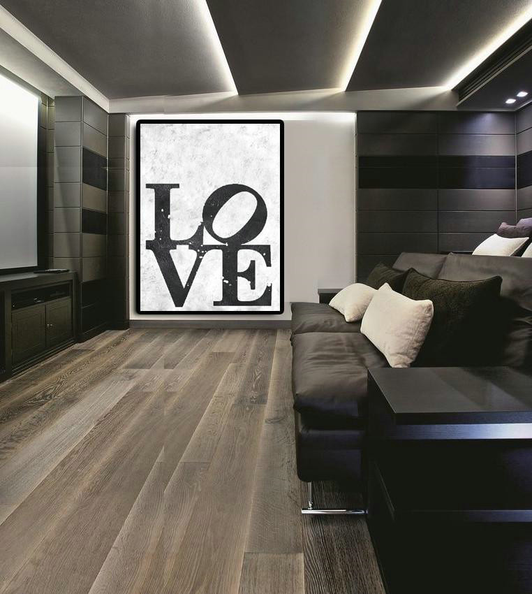 Contemporary Art Wall Decor,Black And White Minimal Painting On Canvas - Acrylic Painting Large Wall Art